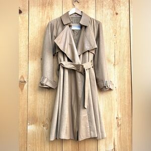 Lie Sang Bong Cashmere Leather Coat Sz 38, Small